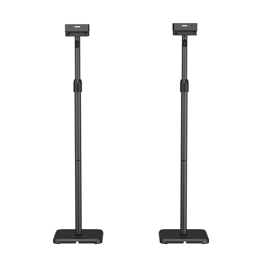 Set of Maclean floor stands for speakers, universal, vertical and horizontal adjustment +10°–10°, max. 5 kg, MC-916