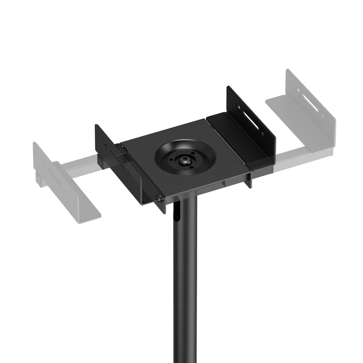 Set of Maclean floor stands for speakers, universal, vertical and horizontal adjustment +10°–10°, max. 5 kg, MC-916
