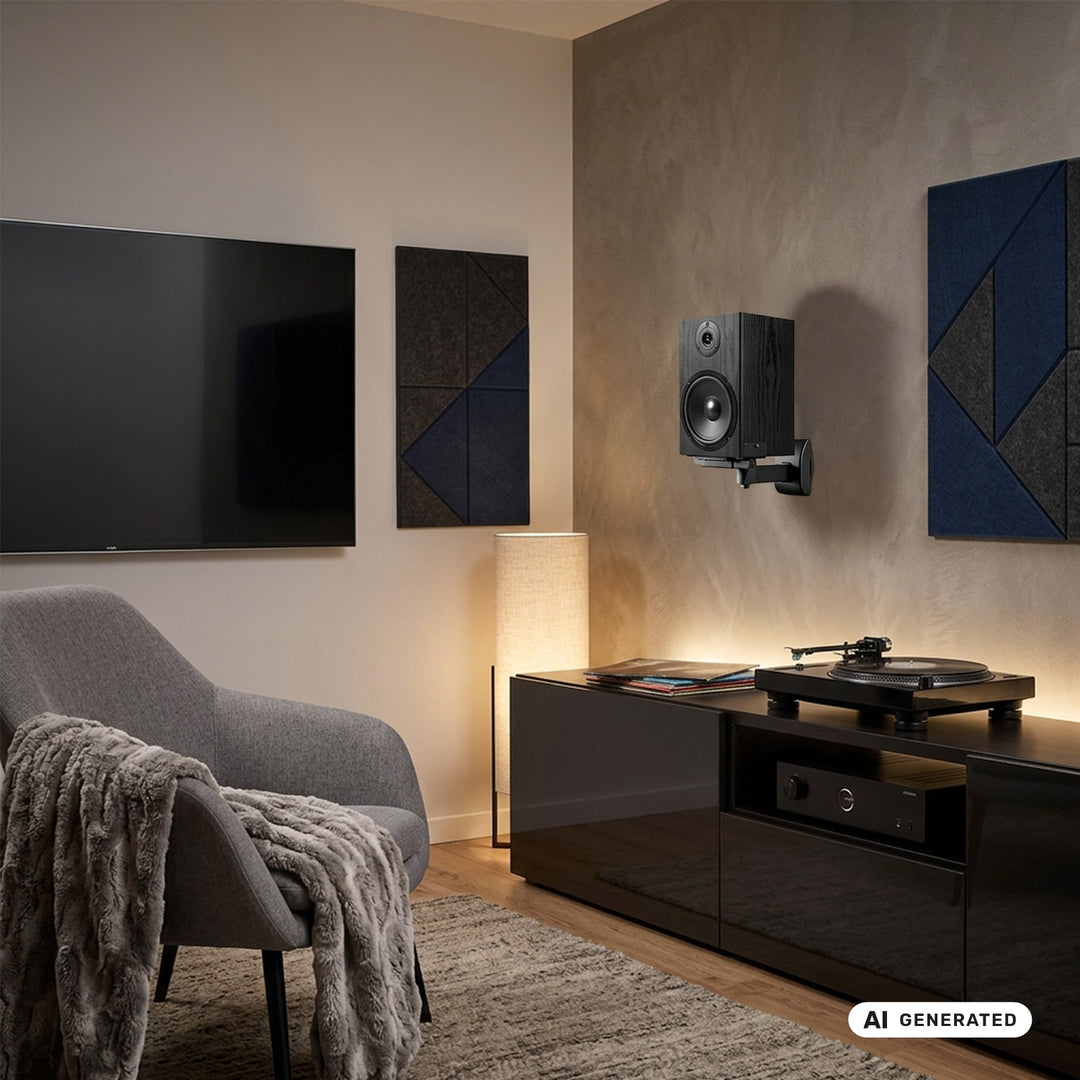 Set of Maclean speaker mounts/hangers, universal, vertically adjustable +8°–-8° and horizontally adjustable +90°–-90°, max. 15 kg, MC-917