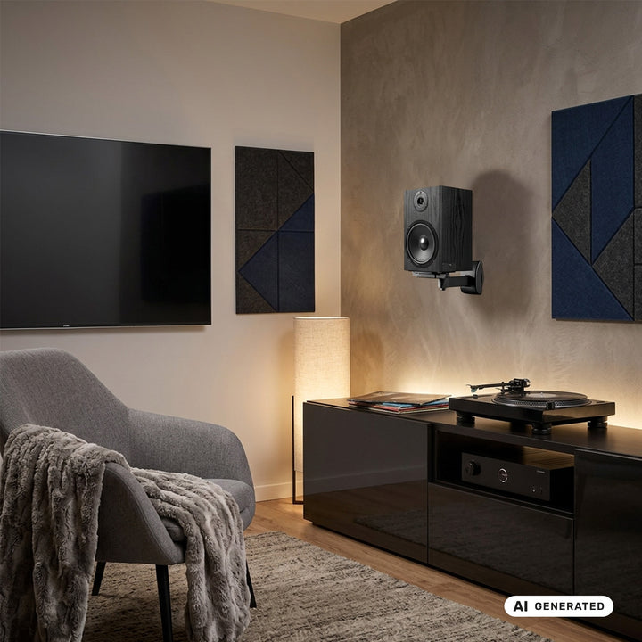Set of Maclean speaker mounts/hangers, universal, vertically adjustable +8°–-8° and horizontally adjustable +90°–-90°, max. 15 kg, MC-917