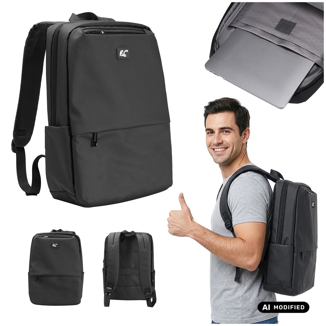 NanoRS Laptop Backpack, 15.6", Black, 41x29x4, Waterproof RS202 B