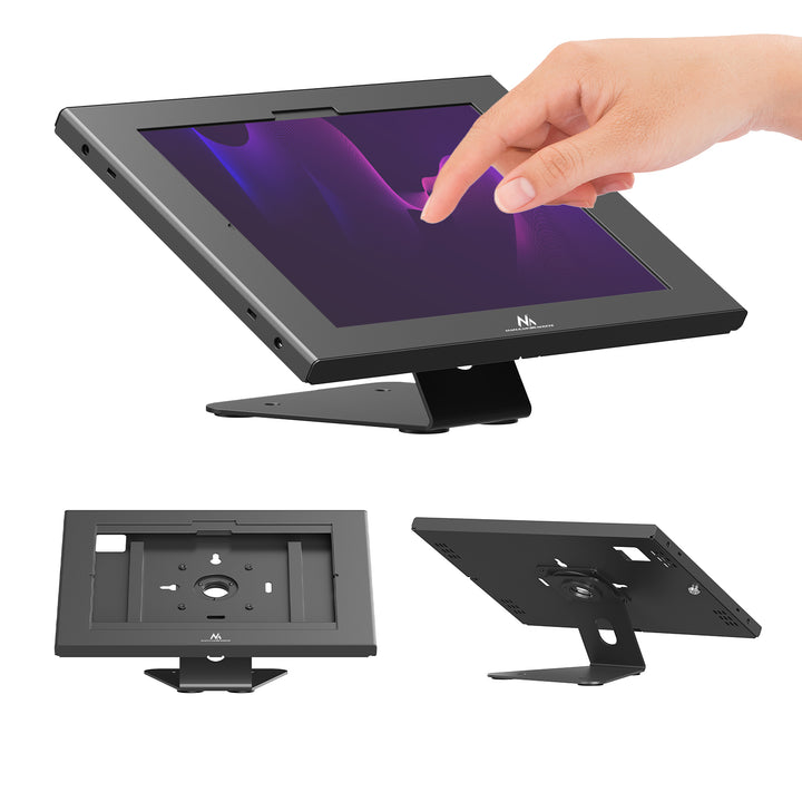 Maclean Tablet Advertising Mount with Lock, 12.4"-13", iPad Air/Pro, Samsung Tab S10+/S9+/S8+/S7+, 257x350x22mm, MC-956 B