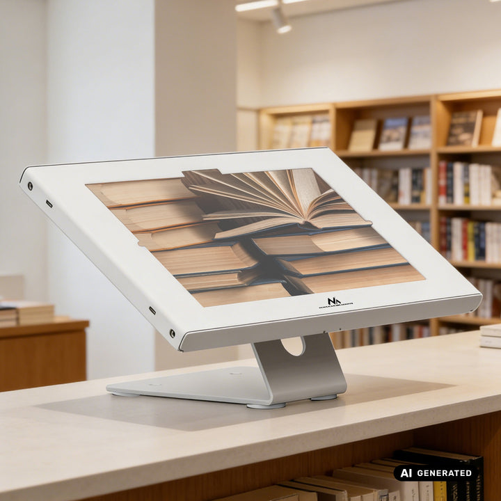 Maclean Tablet Advertising Mount with Lock, 10.9"-11", iPad Air/Pro, Samsung Tab A & S Series, 220x323x22mm, MC-957 W