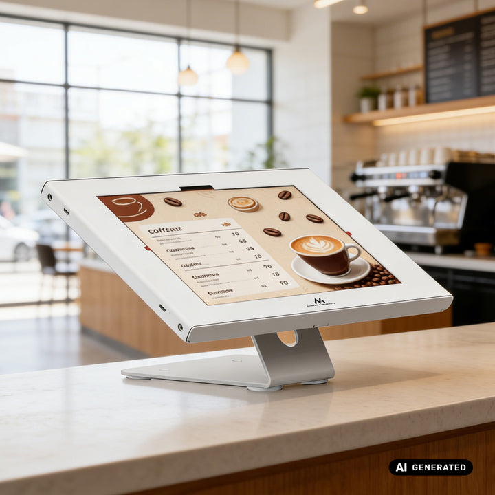 Maclean Tablet Advertising Mount with Lock, 10.9"-11", iPad Air/Pro, Samsung Tab A & S Series, 220x323x22mm, MC-957 W