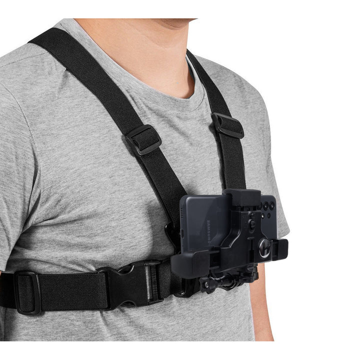 Backpack with LED signal light, remote control, water resistance: remote control IPx5, backpack IPX2 + sports shoulder straps for Maclean MC-445 phone