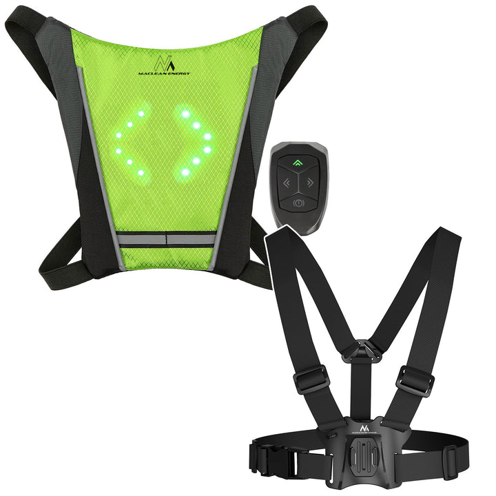Backpack with LED signal light, remote control, waterproof: remote control IPx5, backpack IPX2 + universal sports shoulder straps, for phone, camera, GoPro cameras, and others, rotating handle, MC-294