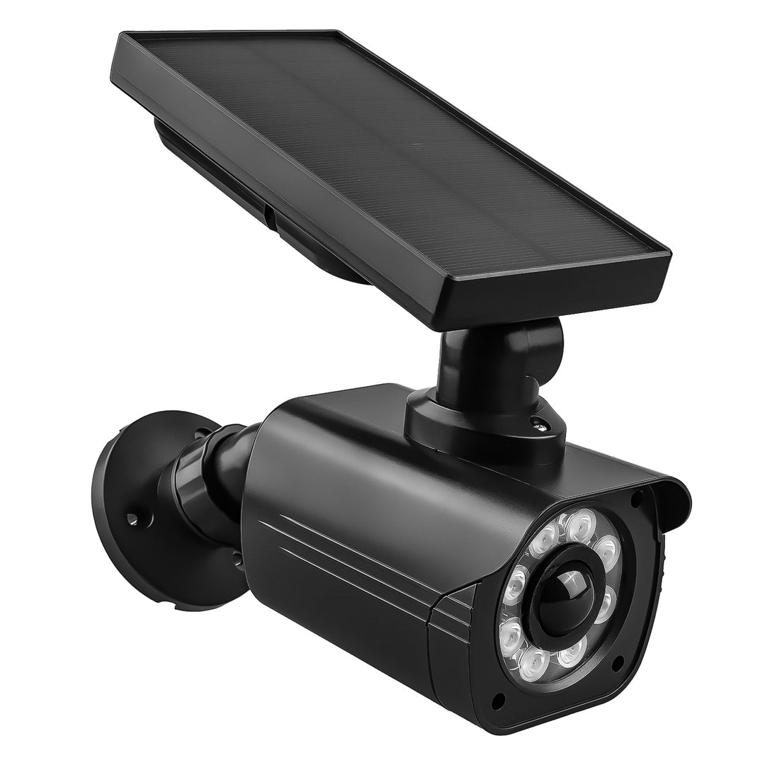 Solar-powered dummy camera, flashing LED, motion sensor, LED lighting, free sticker, SOL1800S/B