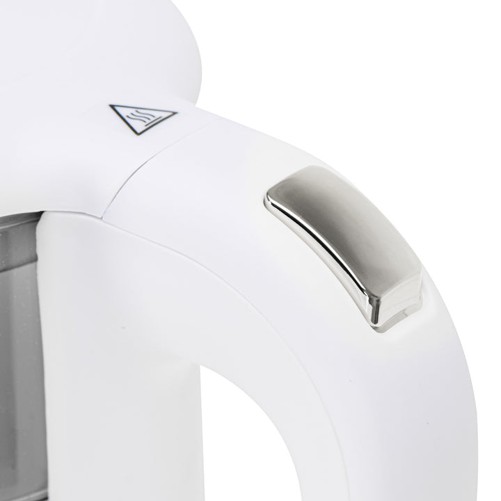 1.7L glass electric kettle with temperature control, LED, 40–100°C, Adler AD 1305 WS white