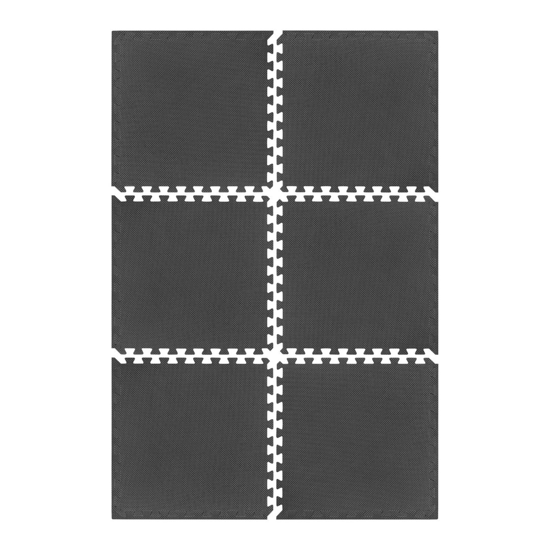 Gym mat for equipment and exercise, 180x120cm, EVA material, 6-piece puzzle, REBEL ACTIVE