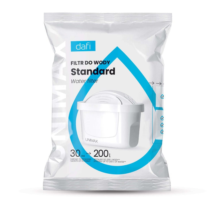 Set of 5 filters for the Dafi water filter pitcher, Unimax cartridge, capacity up to 200 L of water, reduces water hardness, D.WF.DAFI.UM.4+1.P
