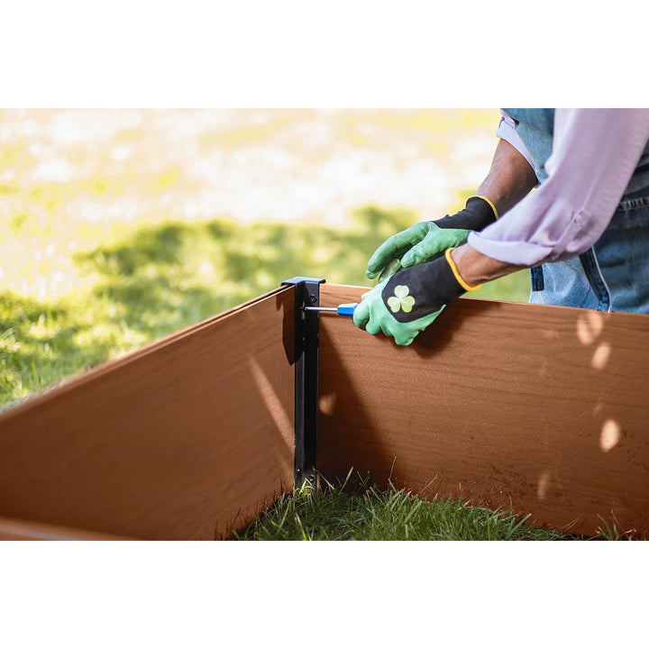 Keter Maple garden edging, plastic, brown, dimensions 106x106x32 cm, weather-resistant, 249299