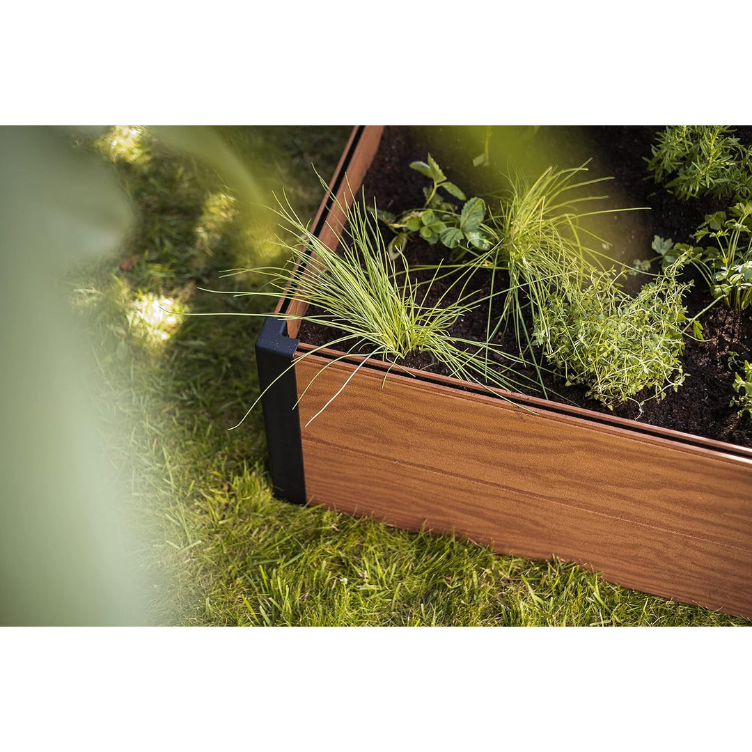 Keter Maple garden edging, plastic, brown, dimensions 106x106x32 cm, weather-resistant, 249299
