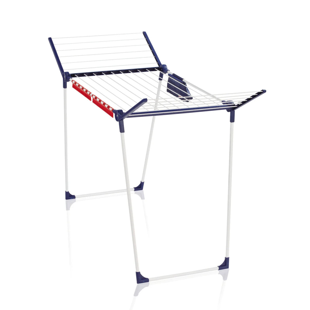 Leifheit Pegasus 180 Solid Plus Drying Rack, 18 m line length, stable parallel legs, weatherproof, 2 laundry clips, 81510