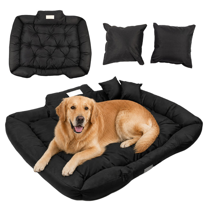 GreenBlue Pet Bed, Black, Rectangular, External Dimensions: 115x95 cm, Internal Dimensions: 100x80 cm GB240 BL