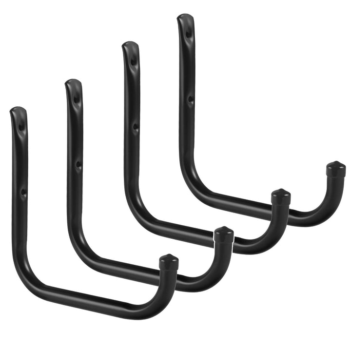 Maclean Set of 4 Wall Mounts for Tires, Wheels, Ladders, and Bicycles, Steel, Max. Load 22 kg per Mount, MC-487