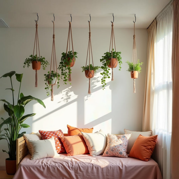 Set of 4 Maclean ceiling hooks for ladders, bicycles, and garden hoses; steel construction; max. load 10 kg per hook; MC-485