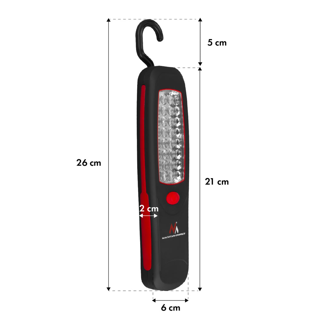 2x Maclean 24-LED workshop lamp, magnet, hook, MCE03 + 6x R-06/AA/LR06 1.5V VARTA Longlife Power batteries