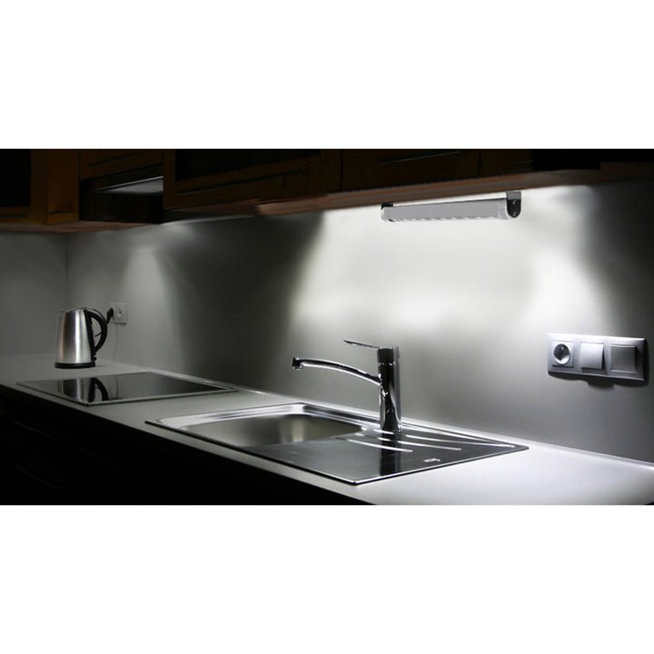 2x Maclean LED kitchen light, under-cabinet, 9 SMD, battery-powered, PIR sensor on/off, MCE166 + 6x R-06/AA/LR06 1.5V VARTA Longlife Power batteries