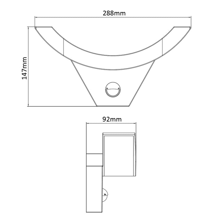 Maclean LED Motion Sensor Light, PIR sensor, white, 10W, IP54, 800 lm, MCE290 W, 2 pieces