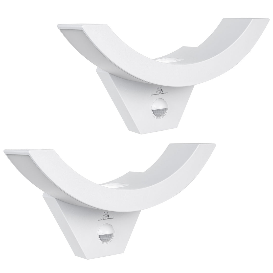 Maclean LED Motion Sensor Light, PIR sensor, white, 10W, IP54, 800 lm, MCE290 W, 2 pieces
