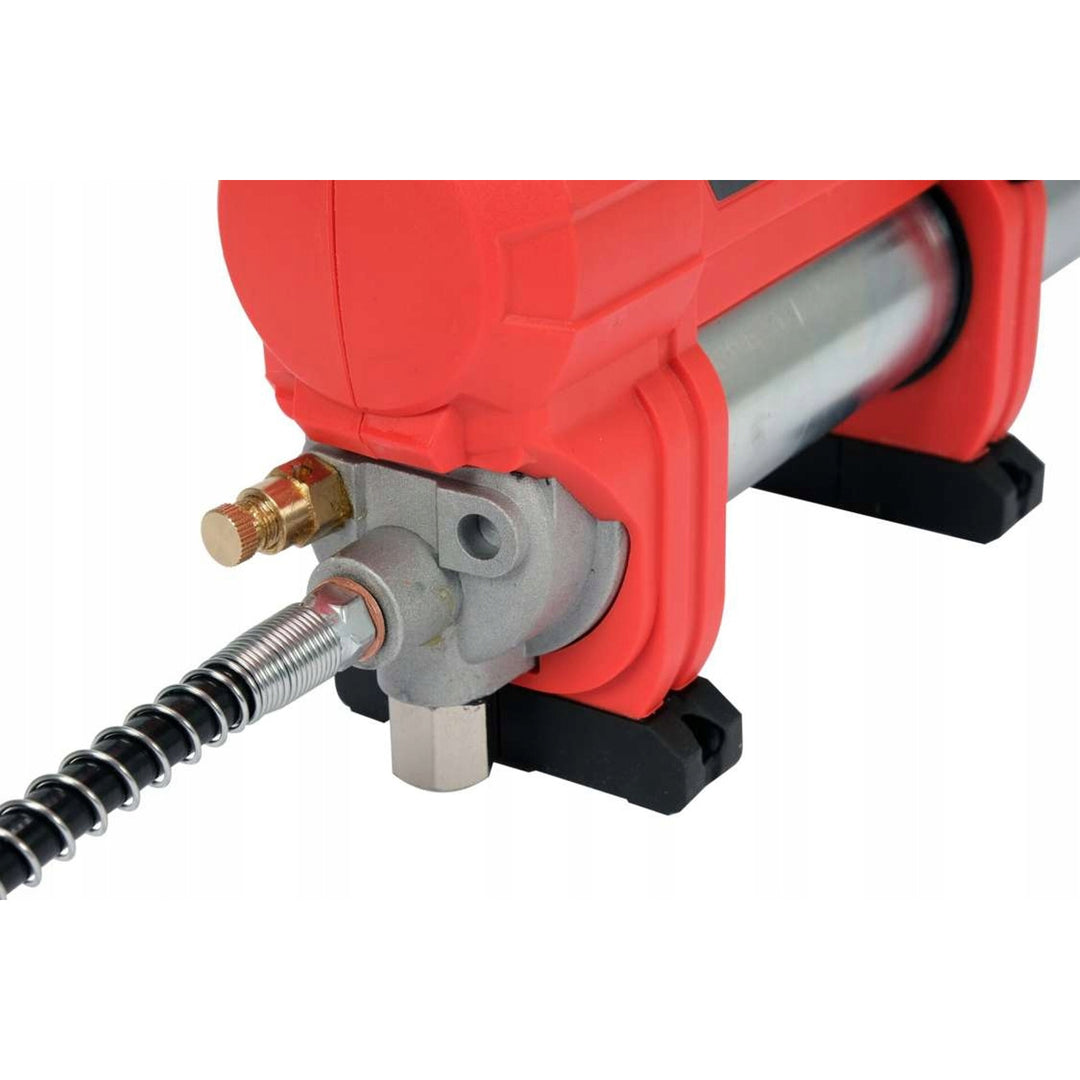 Yato Cordless Grease Gun, includes charger and 3 Ah battery, 620 bar pressure, integrated LED work light, high power and output of 284 g/min, YT-07020