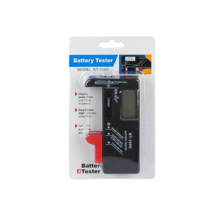 Lamex Digital Battery and Rechargeable Battery Tester, LCD display, compact size, requires no additional power source