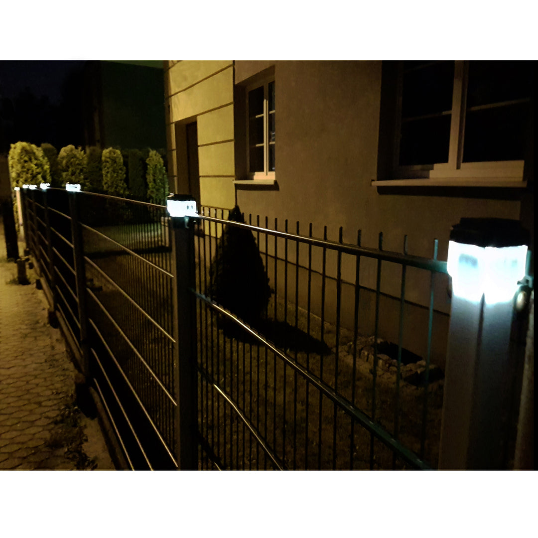 GreenBlue Solar LED Post Light, 60x60mm, Envelope-Shaped Canopy, GB126, 2 pieces