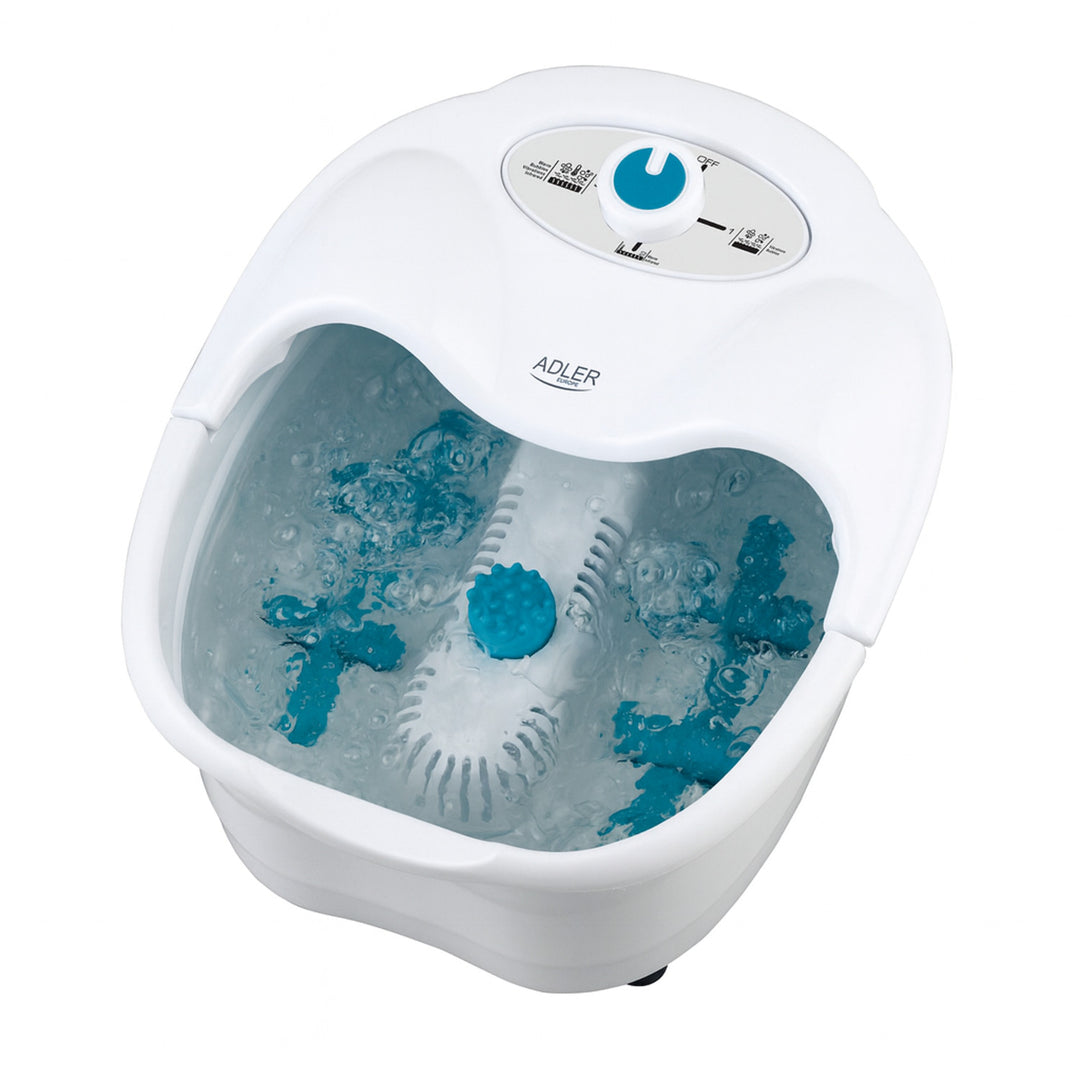 Adler Foot Massager, Bubble, Vibration, and Heat Massage, Infrared, 4 Rollers + 3 Attachments, AD 2167 White
