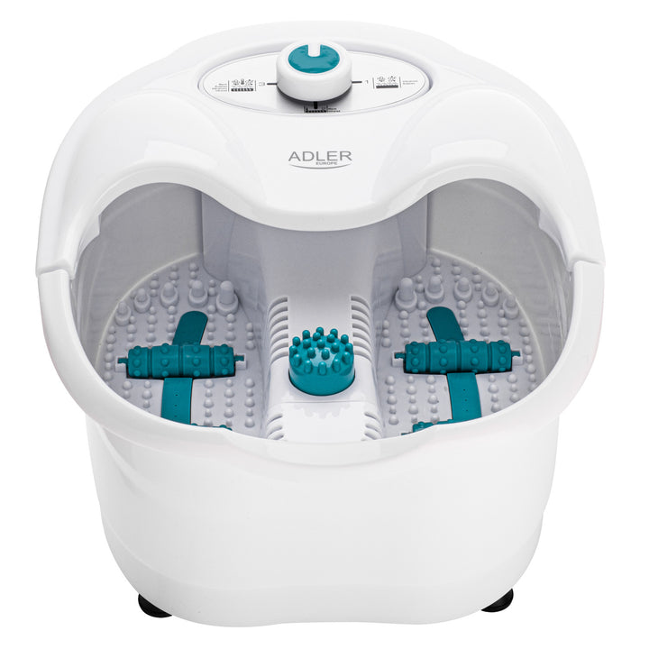 Adler Foot Massager, Bubble, Vibration, and Heat Massage, Infrared, 4 Rollers + 3 Attachments, AD 2167 White