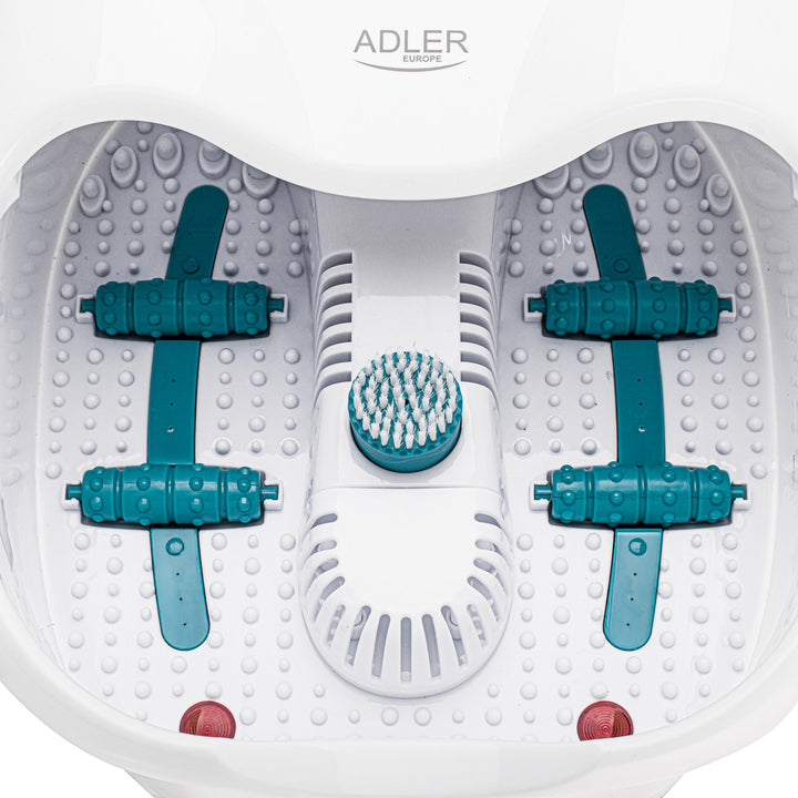 Adler Foot Massager, Bubble, Vibration, and Heat Massage, Infrared, 4 Rollers + 3 Attachments, AD 2167 White