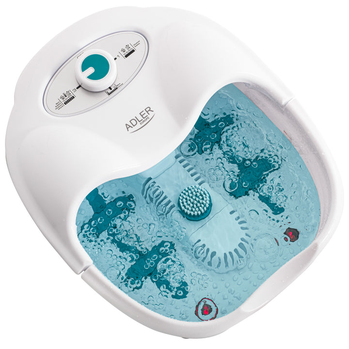 Adler Foot Massager, Bubble, Vibration, and Heat Massage, Infrared, 4 Rollers + 3 Attachments, AD 2167 White