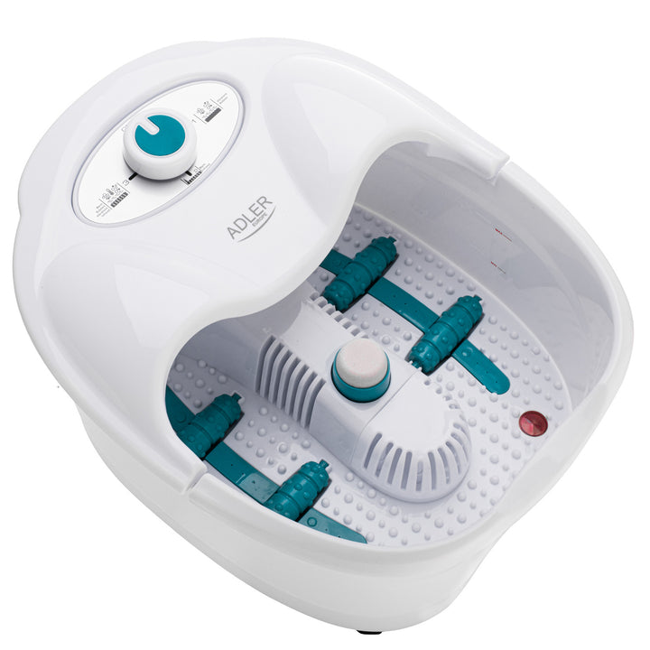 Adler Foot Massager, Bubble, Vibration, and Heat Massage, Infrared, 4 Rollers + 3 Attachments, AD 2167 White
