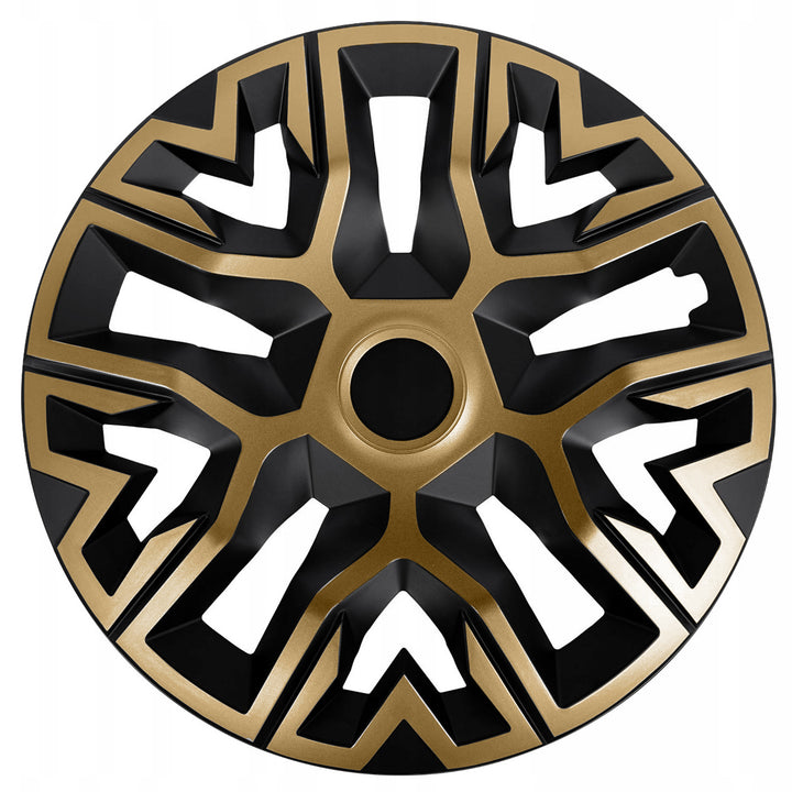 NRM The Best 14'' Universal Wheel Covers, Gold and Black, 4-Pack