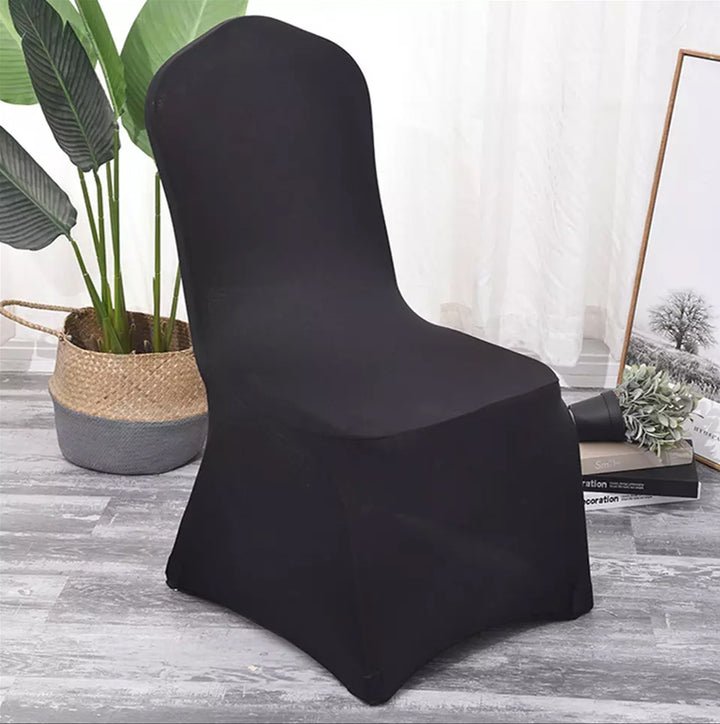 GreenBlue Black Catering Chair Cover, 88x50x45 cm, Spandex, GB373, 4 pieces