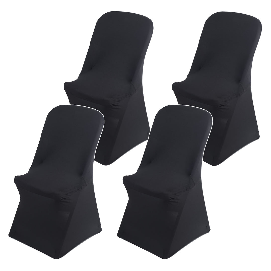 GreenBlue Black Catering Chair Cover, 88x50x45 cm, Spandex, GB373, 4 pieces