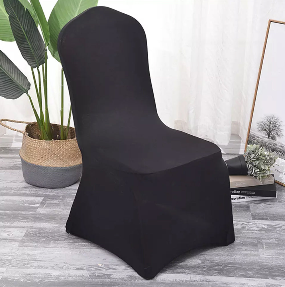 GreenBlue Black Catering Chair Cover, 88x50x45 cm, Spandex, GB373, 2 pieces