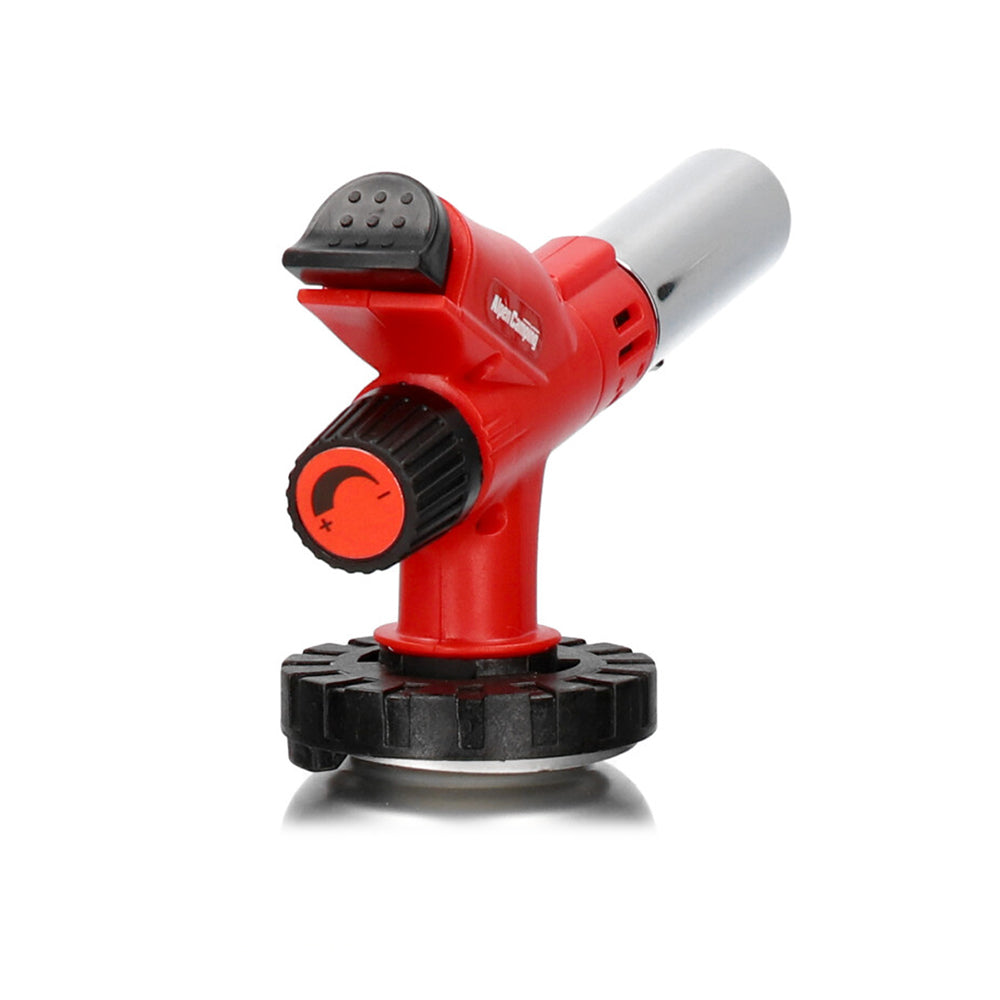 Alpen Camping cartridge burner, flame temperature 1300°C, piezo ignition, flame adjustment, ETNA + 4x 227g GreenBlue gas cartridges. Certification: Pi 0875, compliant with EN417