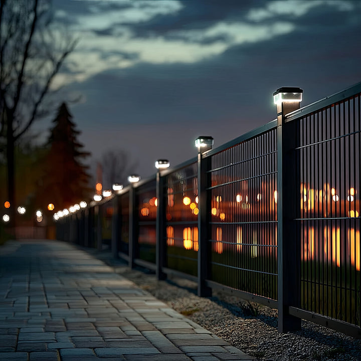 GreenBlue Solar LED Post Light, 80x80mm, Envelope-Shaped Canopy, 3200K, GB127 WW, 2 pieces