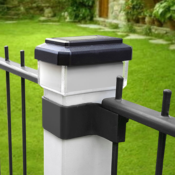GreenBlue Solar LED Post Light, 80x80mm, Envelope-Shaped Canopy, 3200K, GB127 WW, 4 pieces