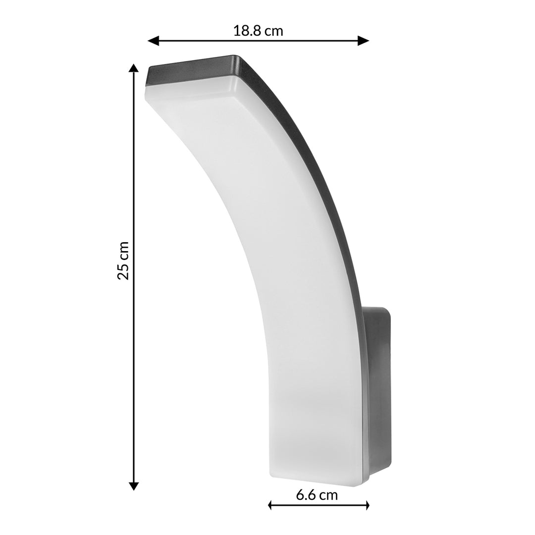 Maclean LED Light, Gray, 20W, IP65, 2750 lm, Neutral White (4000K) MCE511 GR, 2 pieces