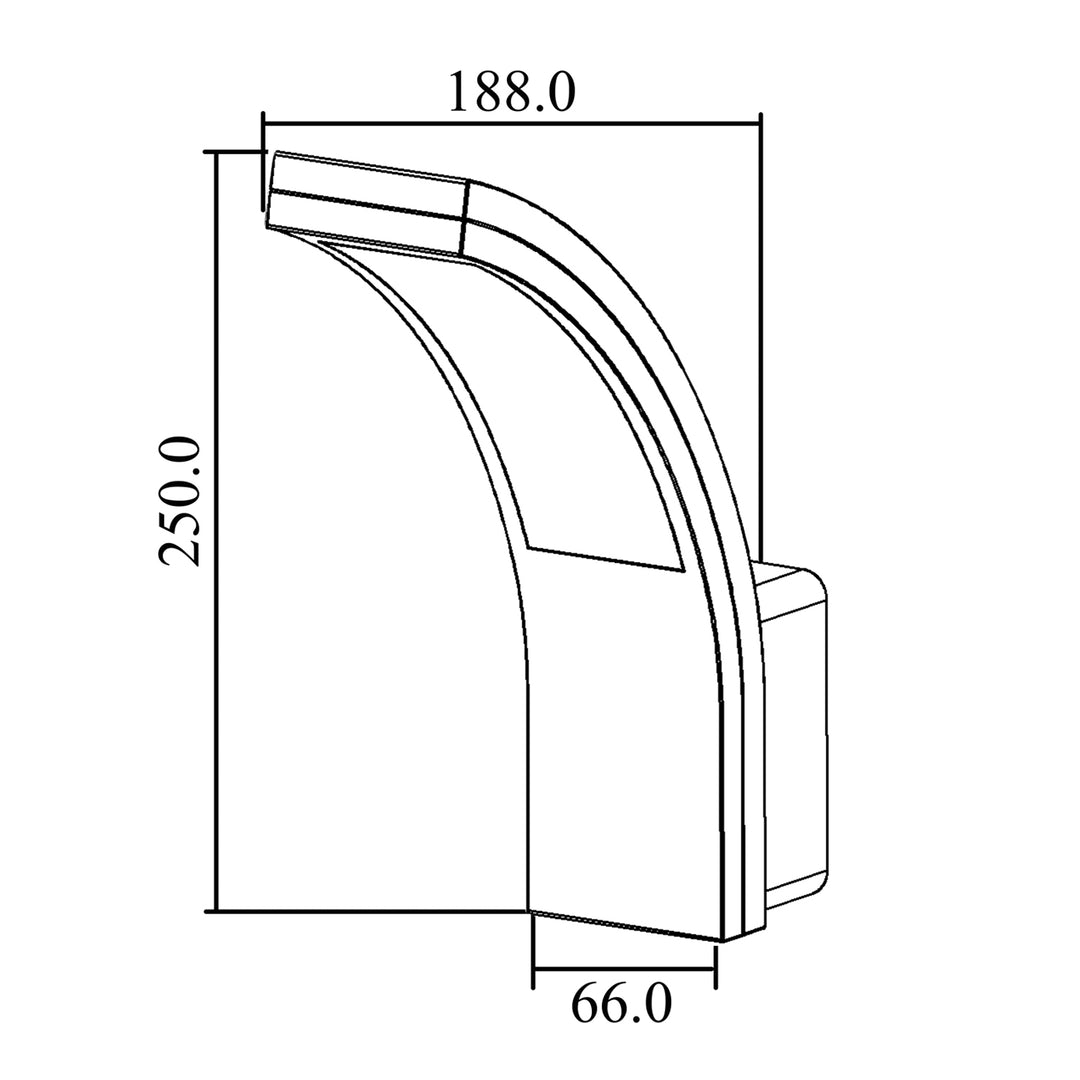 Maclean LED Facade Light, 800 lm, IP54, 10 W, natural white (4000 K), black, MCE343 B, 2 pieces