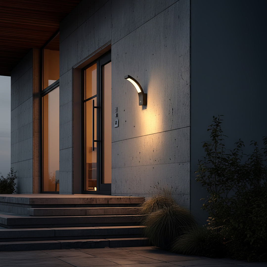 Maclean LED Facade Light, 800 lm, IP54, 10 W, natural white (4000 K), black, MCE343 B, 2 pieces