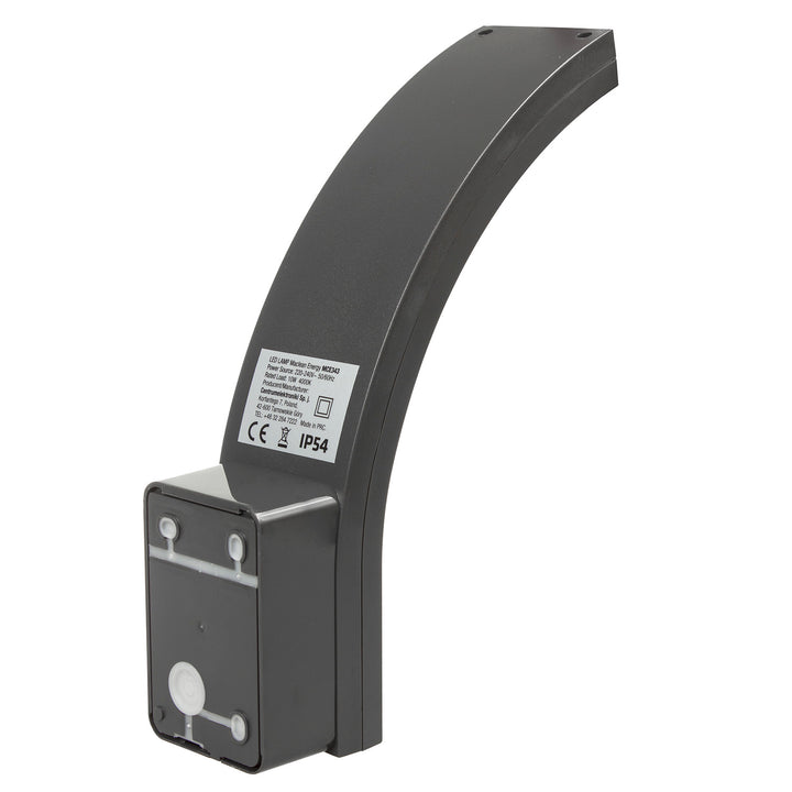 Maclean LED Facade Light, 800 lm, 10 W, natural white light (4000 K), gray, MCE343 GR, 2 pieces