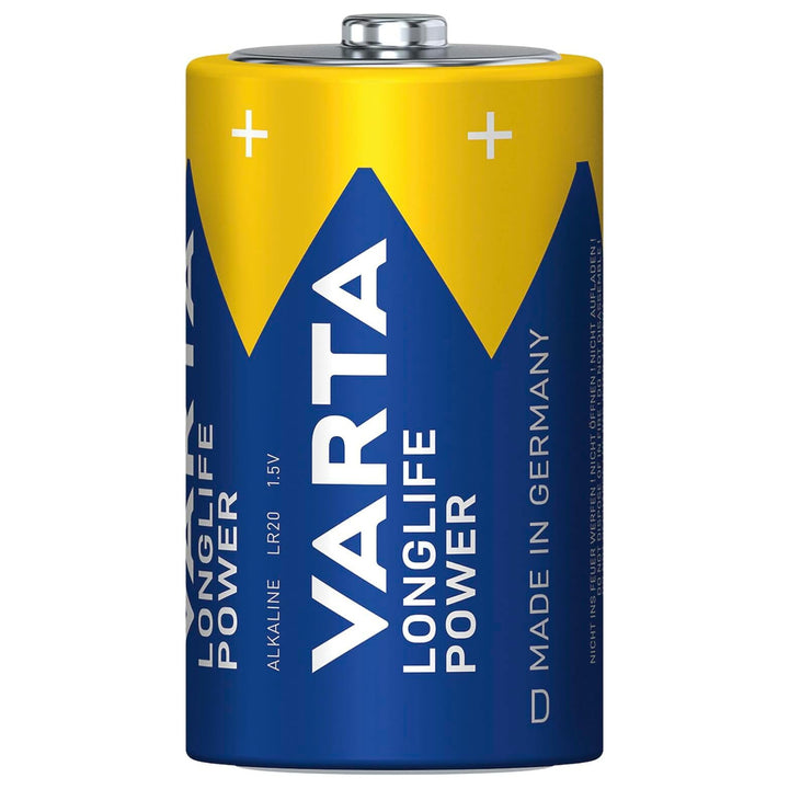 6x R-20 R20 D 1.5V alkaline batteries, Longlife Power by Varta