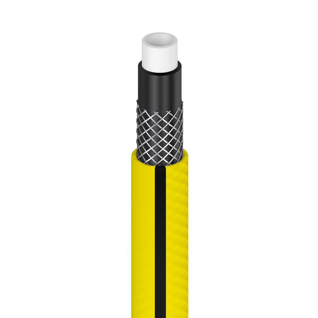 Cellfast 4YELLOW 1/2" 30m Garden Hose + Cellfast Gray Hose Hanger + Cellfast Basic 1/2" Straight Sprinkler Set