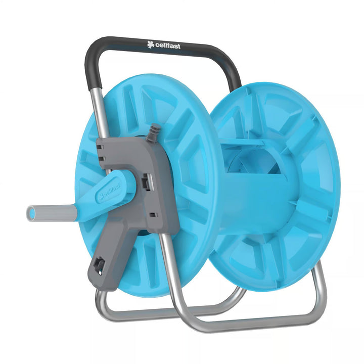 Economic 1/2" 50m Garden Hose + Stand, 3/4" Female Threaded Connector, 1/2" male threaded connector, 1/2" straight and stop quick-connect coupler + Cellfast Mix Ideal 8-function spray gun