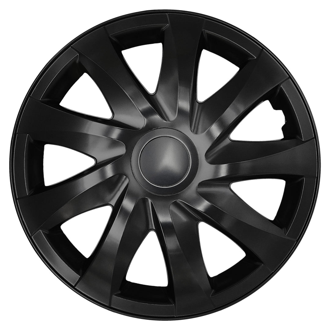 NRM DRACO 16'' Universal Wheel Covers, Matte Black (Set of 4)