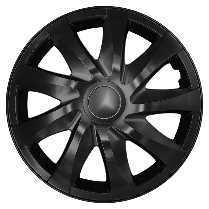 NRM DRACO 16'' Universal Wheel Covers, Matte Black (Set of 4)