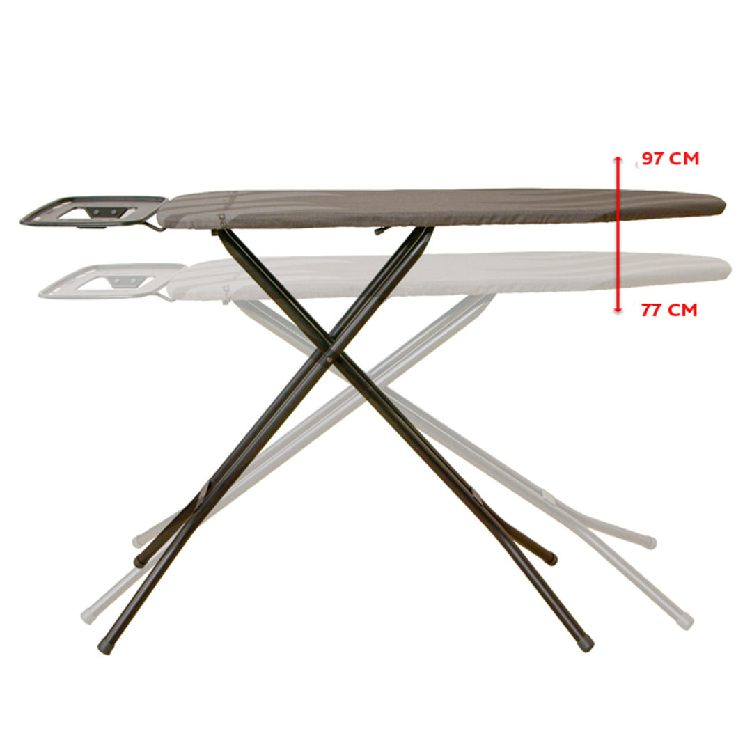 Vileda Total Reflect Ultimate Ironing Board, 100% cotton cover, reflects heat and steam back onto fabrics, adjustable height, XXL base, 183416