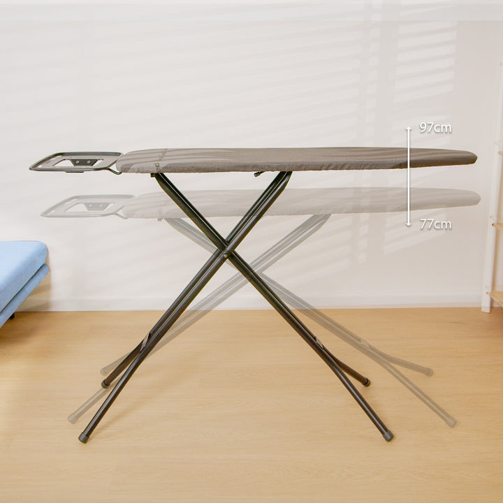Vileda Total Reflect Ultimate Ironing Board, 100% cotton cover, reflects heat and steam back onto fabrics, adjustable height, XXL base, 183416